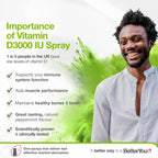 BetterYou D3000 Vitamina D Oral en Spray - 3000 UI - 0.5 oz (15 ml)