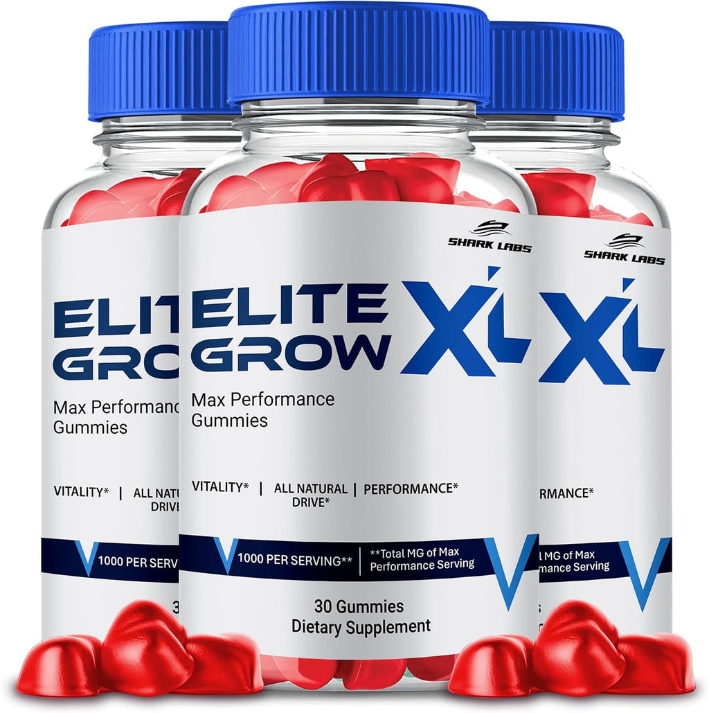 Elite Grow XL Gummies, Suplemento de Máxima Potencia, Gummies Naturales Avanzados (3 Paquetes)
