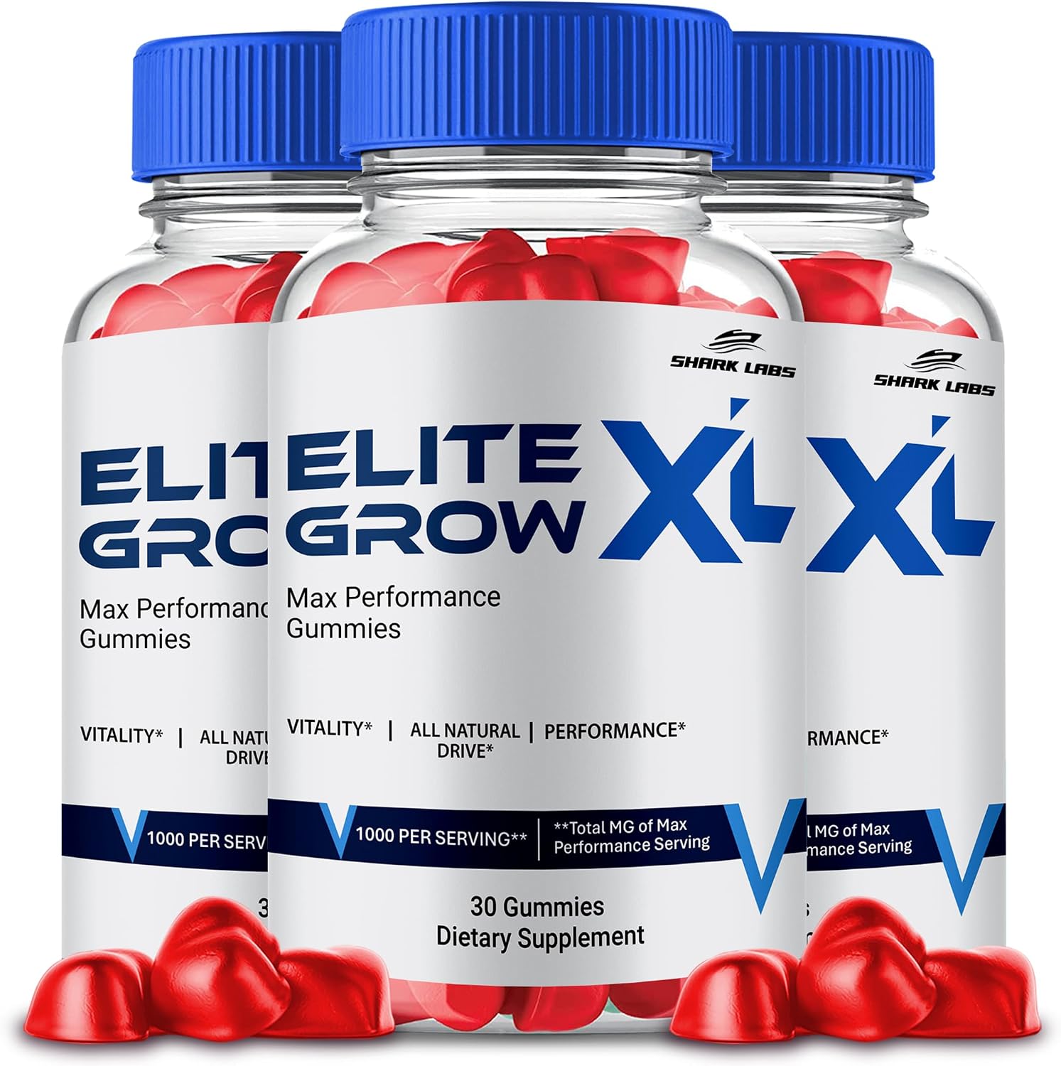 Elite Grow XL Gummies, Suplemento de Máxima Potencia, Gummies Naturales Avanzados (3 Paquetes)
