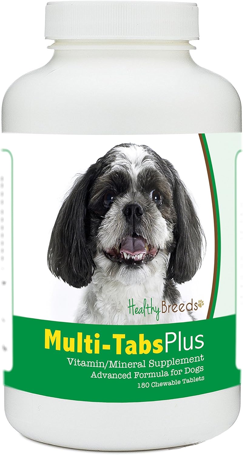 Healthy Breeds Multi-Tabs Plus Comprimidos Masticables para Perros Shih-Poo, 180 unidades