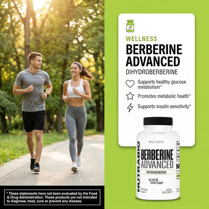 NutraBio Berberine Advanced – Dihidroberberina 200 mg, 60 Cápsulas – Image 4