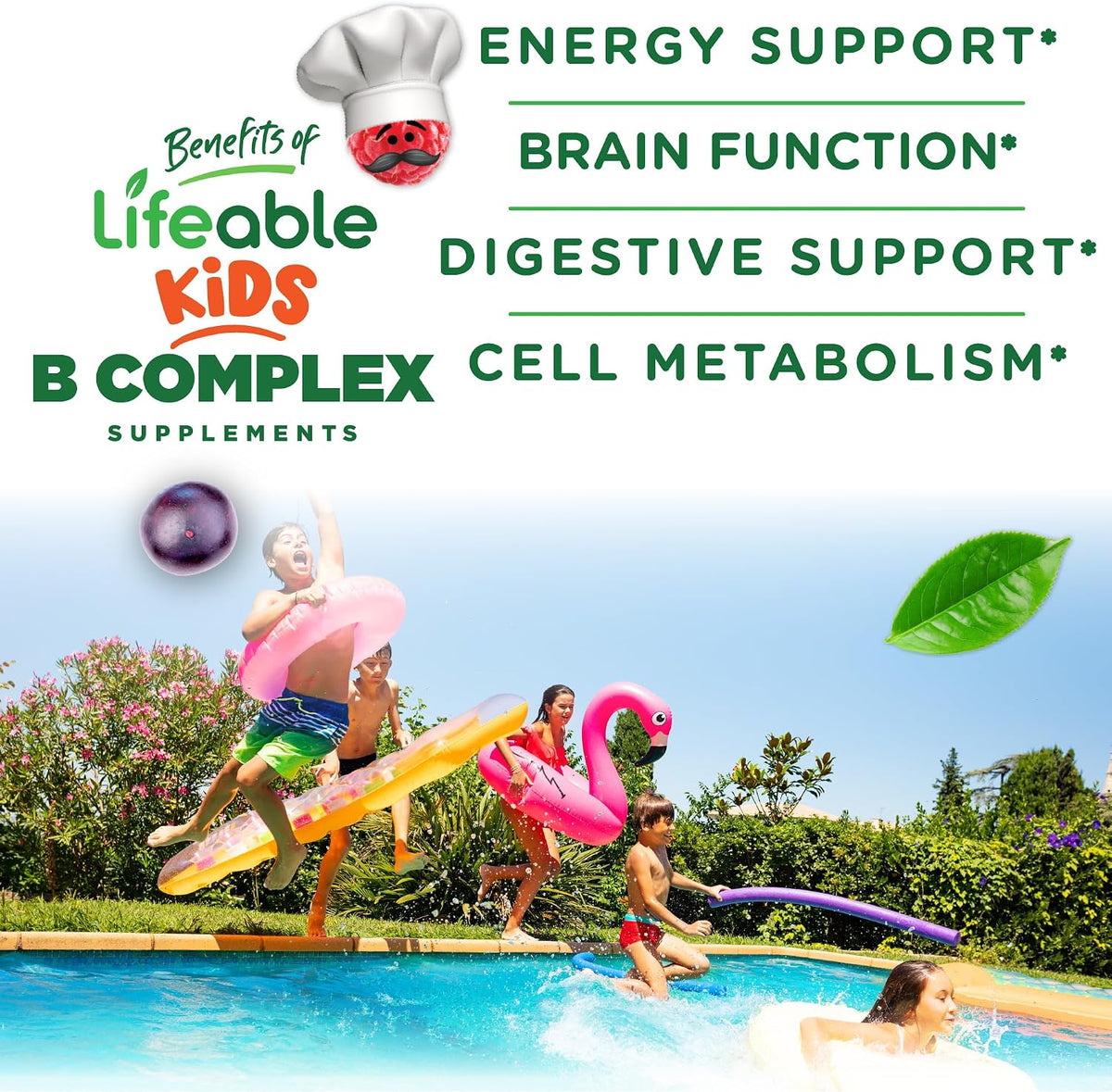 Lifeable Complejo B para Niños con Vitamina – Defensas: La vitamina C contribuye al funcionamiento normal del – Image 3