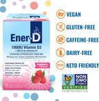 Ener-D Sugar Free Multivitamin Drink Mix - Sabor Frambuesa, 24 sobres