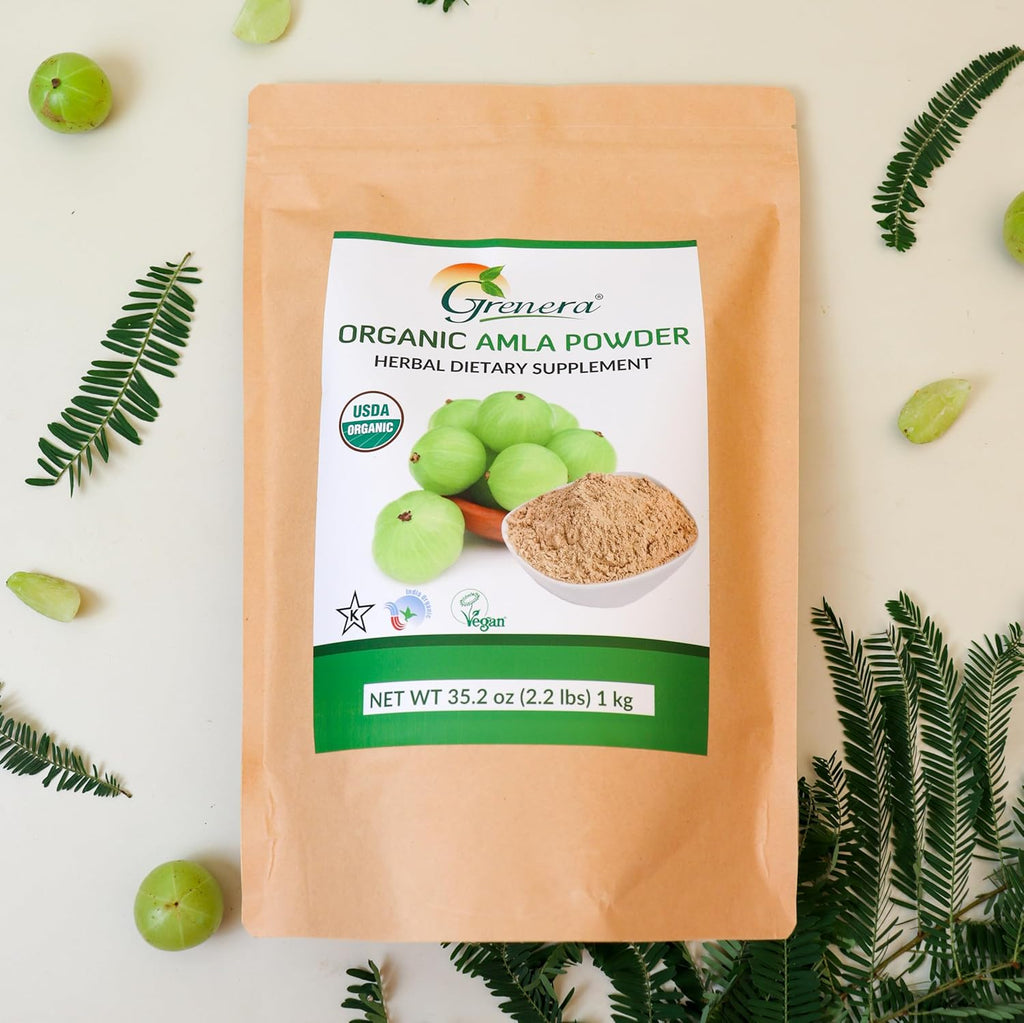 Grenera Organic Amla Powder - Polvo de Grosella India Orgánico USDA - 1 kg
