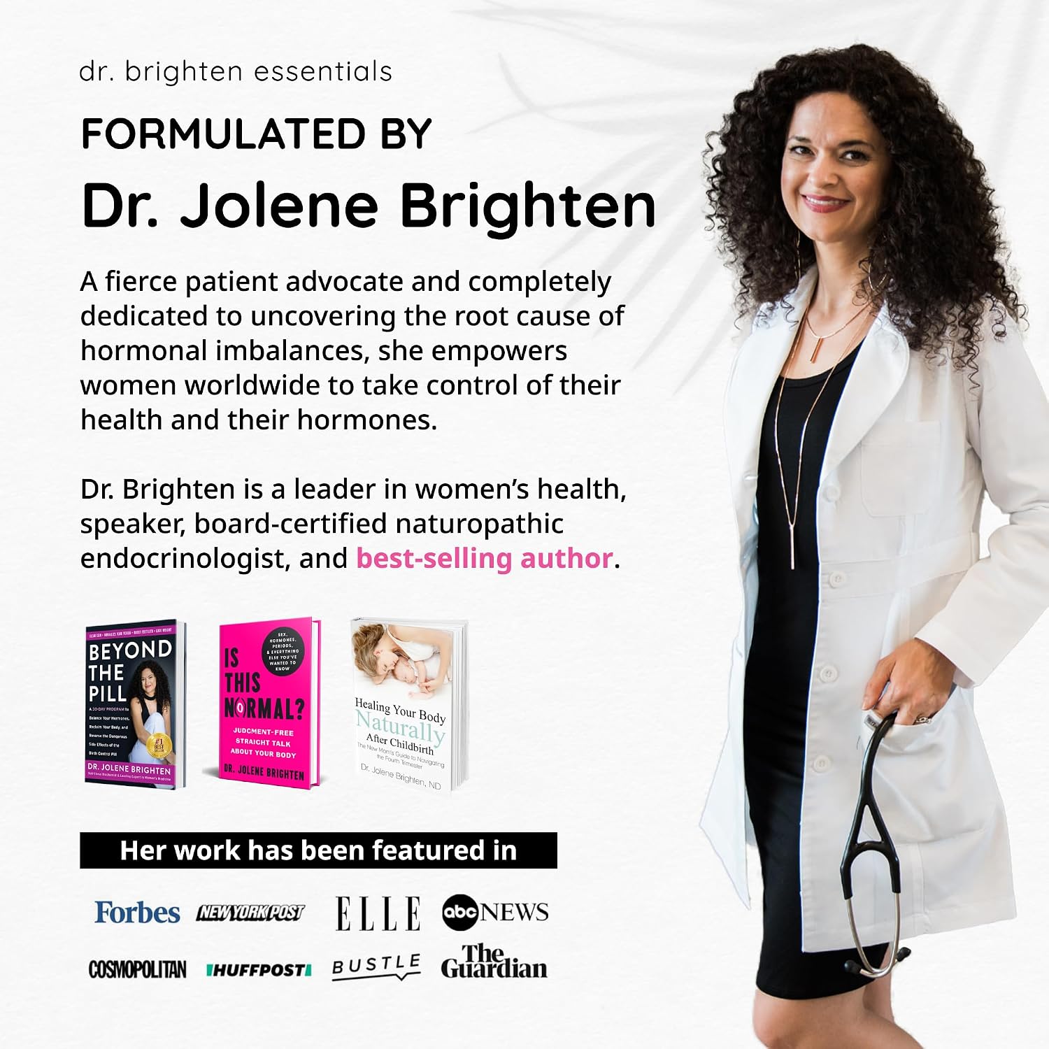 Dr. Brighten Probiótico Femenino con Prebióticos, Antioxidantes y Sunfiber - 60 Cápsulas