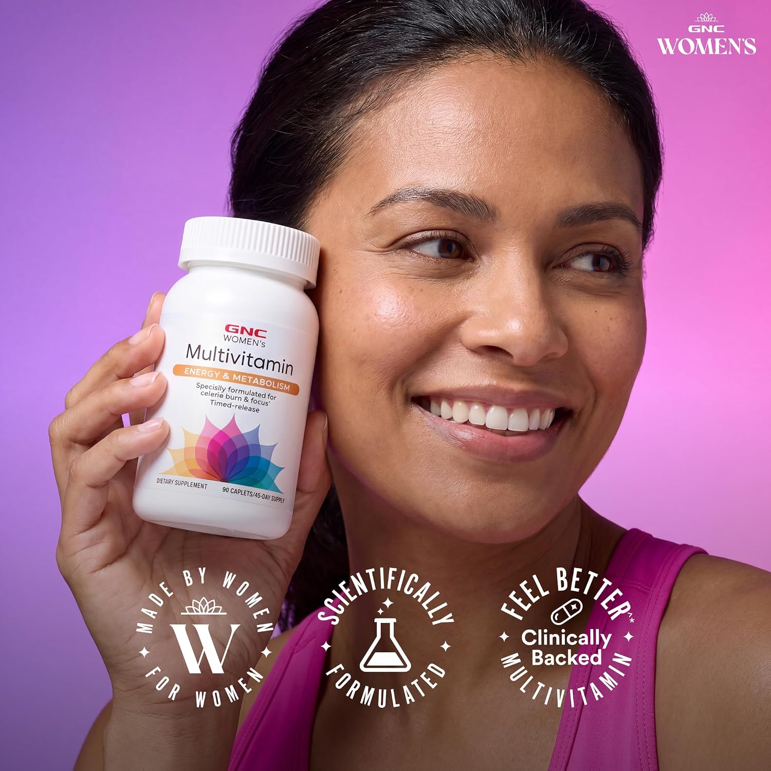 GNC Women's Energy and Metabolism Multivitamin - 90 Caplets
