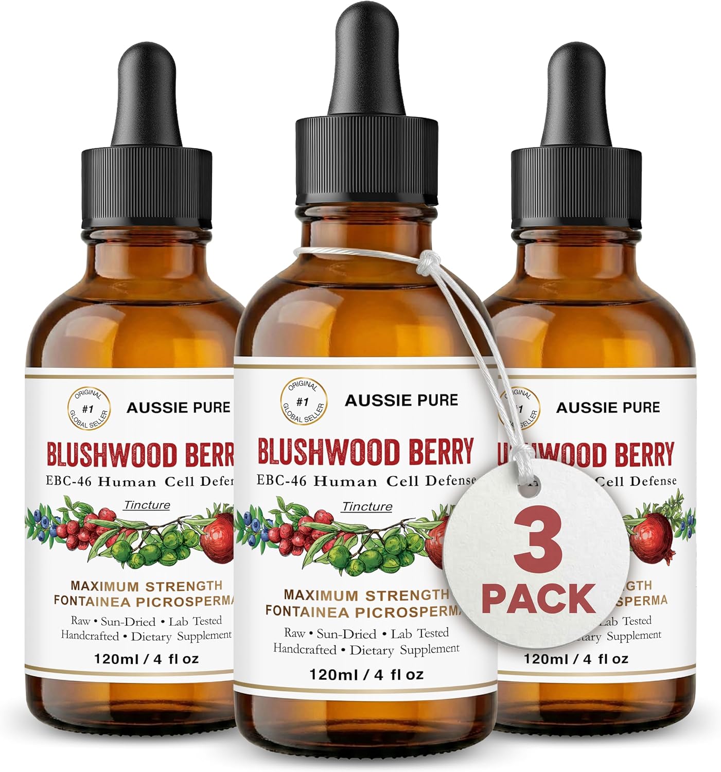 Blushwood Berry EBC-46 Tintura – Apoyo Inmunológico y Celular – Antioxidante Natural – Fórmula Vegana Sin Alcohol – 120 ml