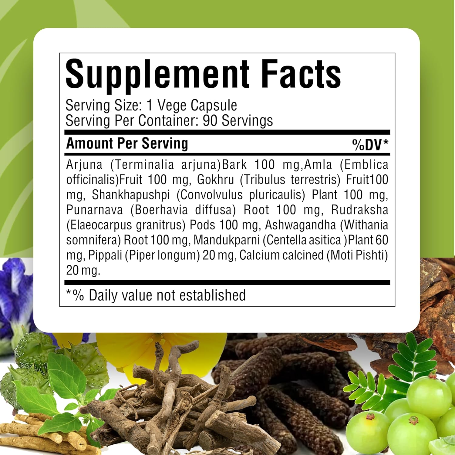 Herbsforever Cardio-B Suplemento Herbal Ayurvédico 90 Cápsulas Vegetales 800 mg