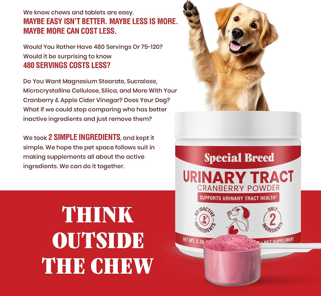 Tratamiento Urinario para Perros con Arándano Rojo – Salud de Vejiga y Riñones – Special Breed