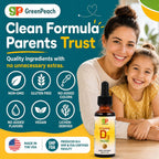 GreenPeach Vitamina D3 Líquida Vegana - Gotas de 400 a 2000 UI para Bebés y Niños