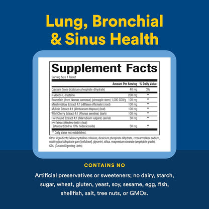 Salud Pulmonar, Bronquial y Sinusal by Natural Factors, Suplemento Natural para la Salud Respiratoria, 45 comprimidos – Image 4
