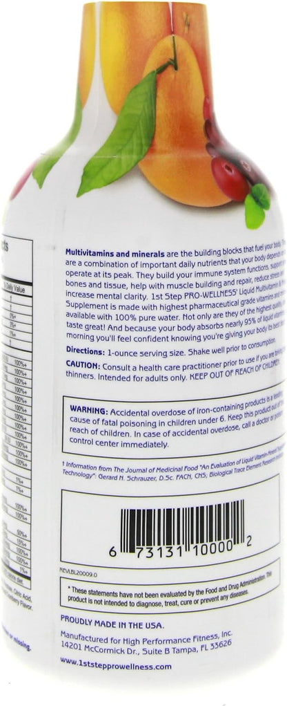 1st Step Pro-Wellness Suplemento Líquido Multivitamínico y Mineral, Sabor Cítricos, Pack de 2 Botellas de 16 oz – Image 5