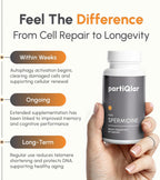 partiQlar Spermidine Supplement 8mg - High Purity Wheat Germ Extract - 60 Veggie Capsules