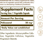 Solgar Policosanol 20 mg, 100 Cápsulas Vegetales - Apoyo Cardiovascular