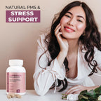 Pure Prana Shatavari Cápsulas para Mujer, Equilibrio Hormonal y Alivio del SPM con Ashwagandha - Suplemento Ayurvédico Vegano