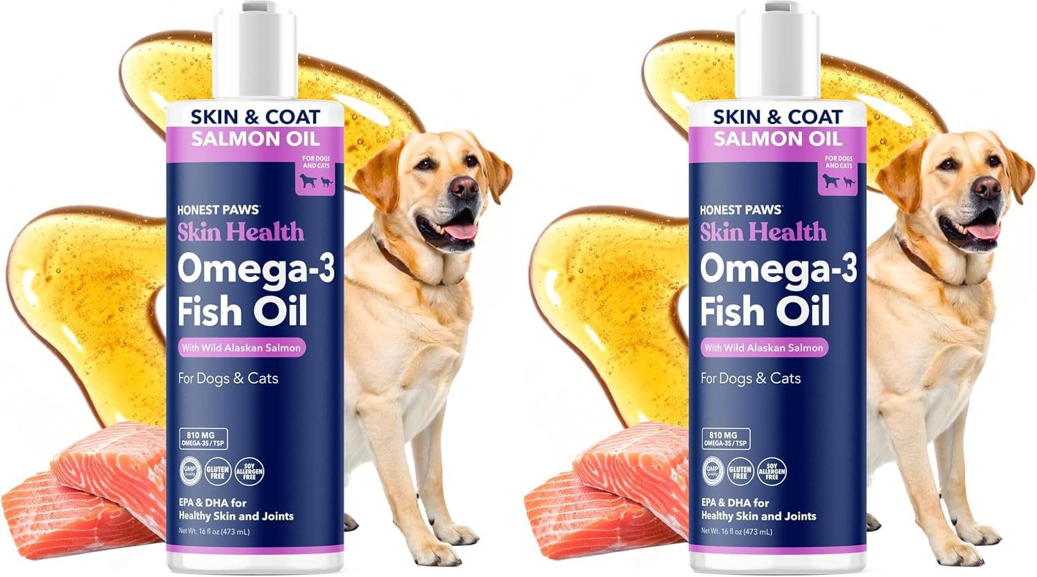 Aceite de Salmón para Perros y Gatos – Omega 3 – 473 ml