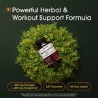 NatureBell Fadogia Agrestis 600mg & Tongkat Ali 400mg - 240 Cápsulas (Suministro 4 Meses) - Suplemento de Alta Potencia para Energía, Vitalidad y Apoyo al Entrenamiento - No GMO, Sin Gluten