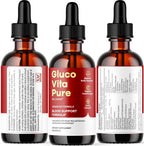 Glucovita Pure Gotas Extracto - Fórmula Líquida Avanzada Natural, Pack de 5 Botellas para 5 Meses