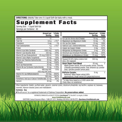 Irwin Naturals Only One Multi con Hierro – – Vitamina C: Favorece la absorción del hierro y contribuye a la – Image 2