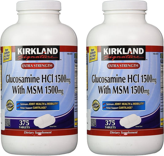 Kirkland Signature Glucosamina con MSM, 375 tabletas (paquete de 2)