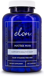 Elon Matrix Man - Vitaminas para el Crecimiento del Cabello en Hombres con Saw Palmetto y Biotina - 120 Cápsulas (60 Días)