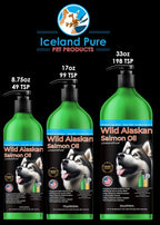 Iceland Pure Aceite de Salmón Salvaje de Alaska para Perros y Gatos - 33 oz (946 ml) - Rico en Omega-3