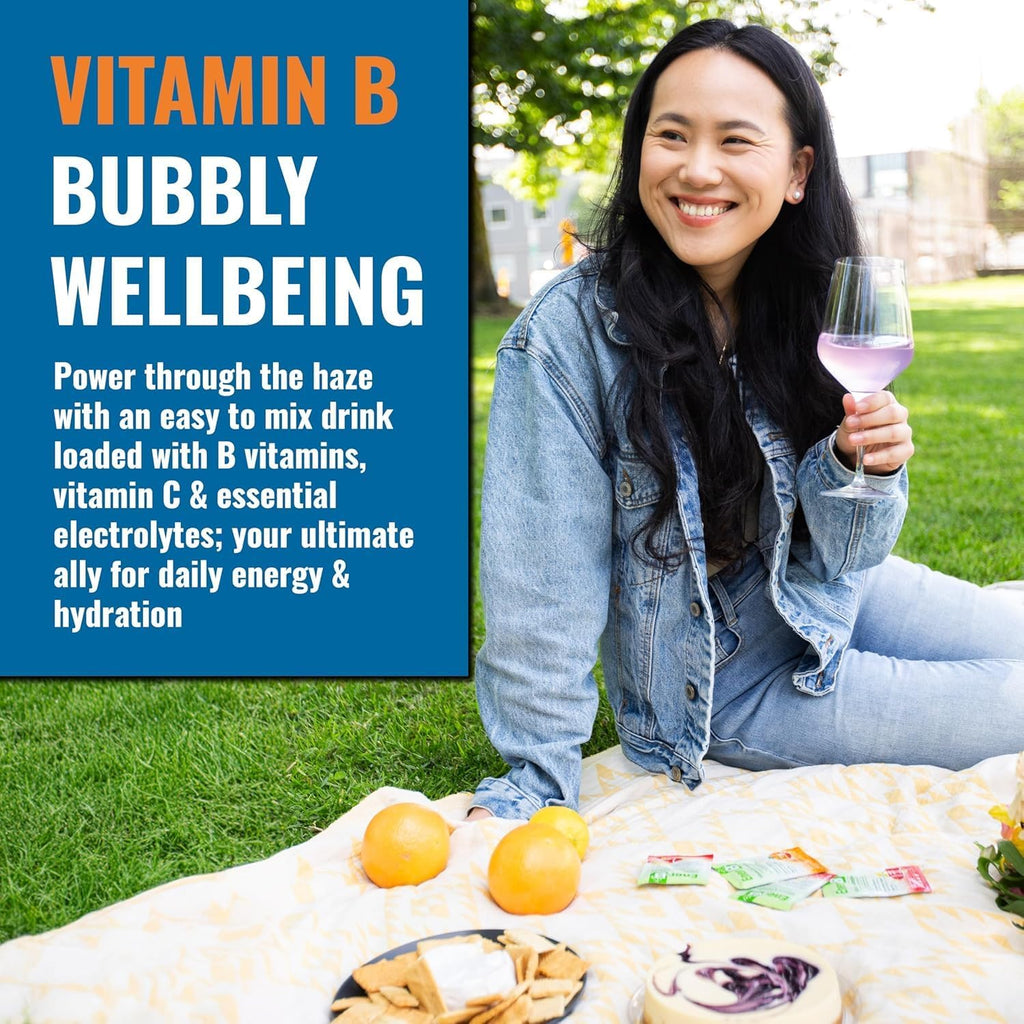 Ener-B+ Mezcla Multivitamínica Sin Azúcar para Bebida - Limonada de Frambuesa, 30 unidades