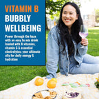 Ener-B+ Mezcla Multivitamínica Sin Azúcar para Bebida - Limonada de Frambuesa, 30 unidades