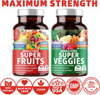 N1N Premium Super Fruits & Veggies - 180 Cápsulas - Superalimento de Frutas y Verduras con Aloe Vera