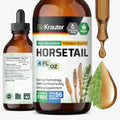 BIO KRAUTER Cola de Caballo Líquido – Suplemento para Cabello, Piel y Uñas – 660 mg por Ración – Vegano – 118 ml