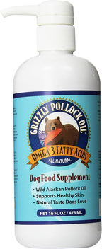 Grizzly Pollock Oil - Aceite de Abadejo para Perros, 473 ml