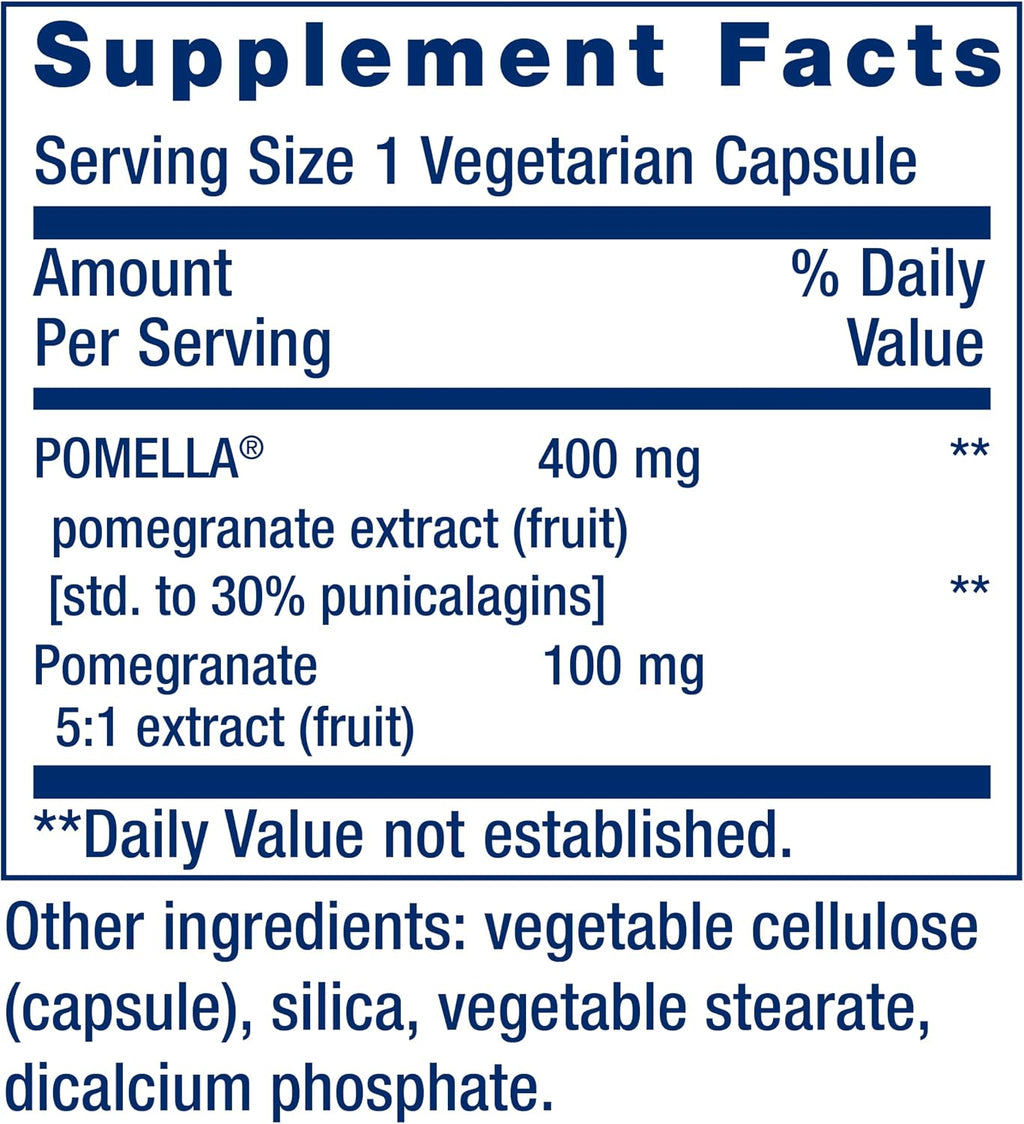 Life Extension Extracto de Fruta de Granada, 500 mg, 30 Cápsulas Vegetales
