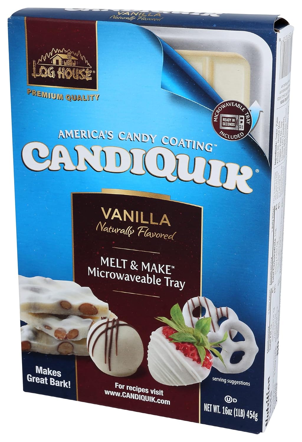 Log House Candiquik Cobertura de vainilla totalmente natural - 454 g