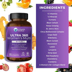 Vitamin World Ultra 360 Multivitamínico para Mujeres 50+ con Minerales y Hierbas, 180 Comprimidos