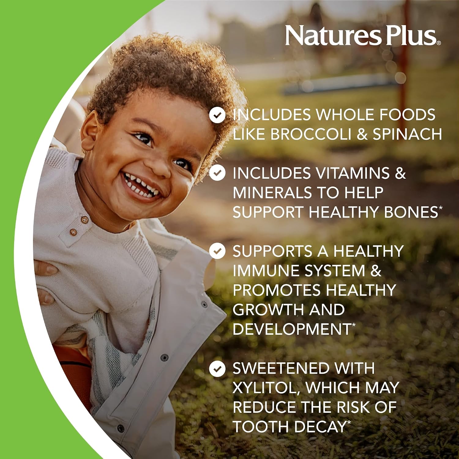 NaturesPlus Animal Parade Multivitamínico Infantil Sin Azúcar - 90 Comprimidos Masticables