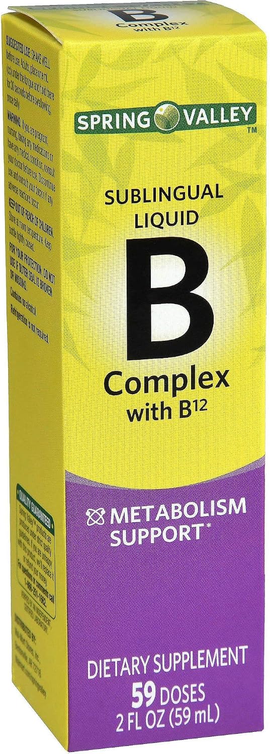 Complejo B en Gotas Sublinguales para Adultos con Vitamina B6, B12, Niacina, Riboflavina y Ácido Pantoténico