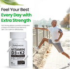 NAhmeds Vitamina D3 + K2 Extra Strength – 60 Cápsulas