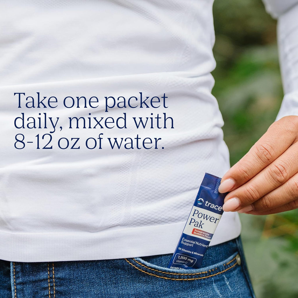 Trace Minerals Power Pak Electrolyte Powder with Vitamin C and Zinc - 30 Packets