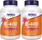 Vitamina E 400 UI con D-Alfa Tocoferol Natural - 250 Perlas Blandas