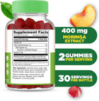 Lifeable Gomitas de Moringa para Adultos | 400 mg de Extracto de Moringa | Sabor Fresa | 60 Gomitas