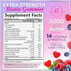 Gominolas de Biotina 5000 mcg con Vitaminas E y C – 60 Gominolas
