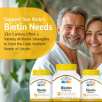 21st Century Biotina 10,000 mcg, 120 Comprimidos