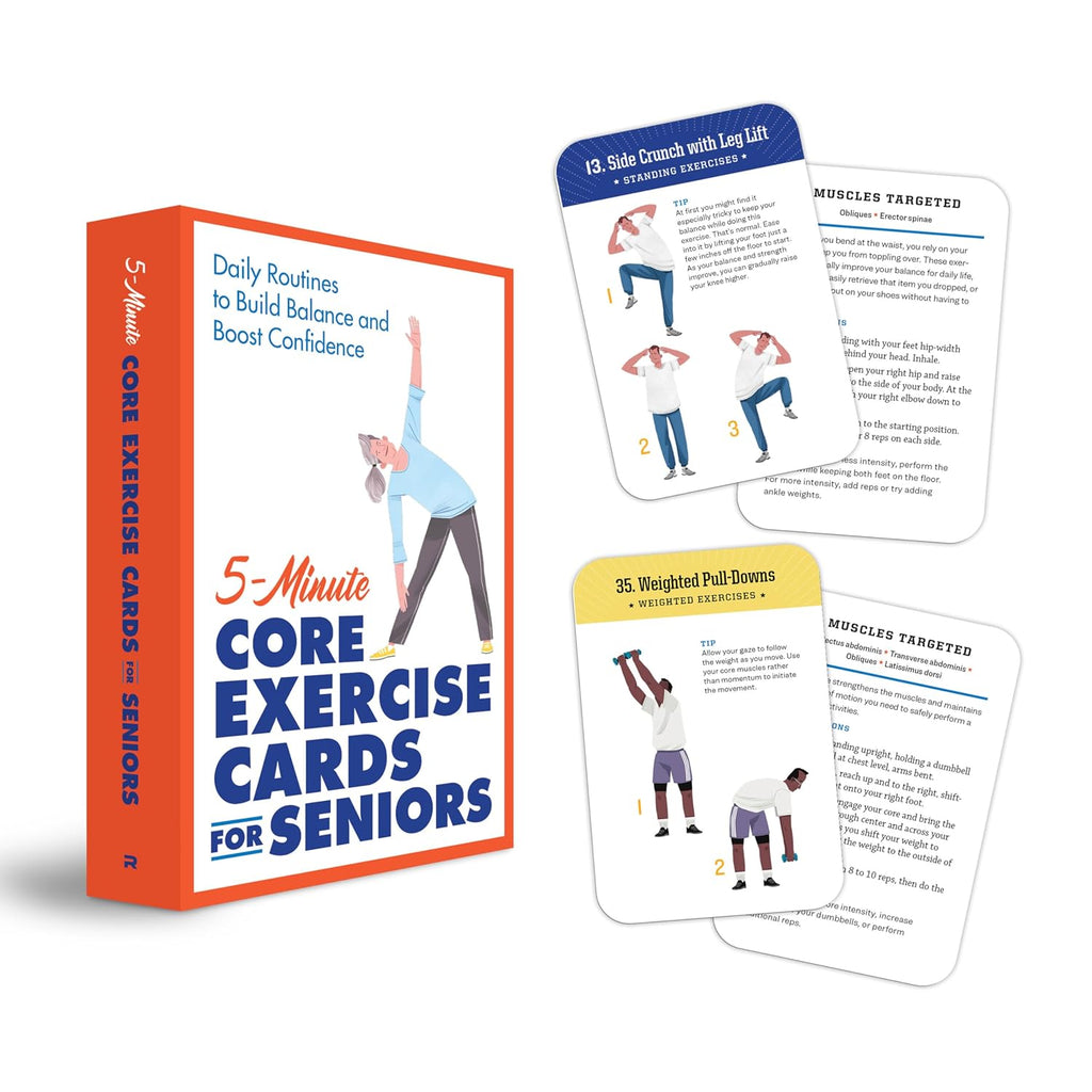 5-Minute Core Exercise Cards for Seniors: Daily Routines to Build Balance and Boost Confidence