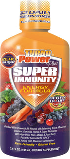 Liquid Vitamin Turbo Power Plus: 47 Vitaminas, Enzimas, Vitamina D3, A, C y Zinc | Multivitamínico Líquido