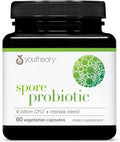 Youtheory Spore Probiotic - Probiótico con Esporas - 6 mil millones UFC - Salud Intestinal - 60 Cápsulas Vegetales
