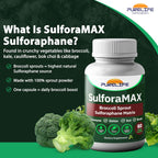SulforaMAX (60 Cápsulas) - Complemento de Sulforafano de Brócoli - Apoyo Inmunitario, Salud del Corazón, Hígado y Cerebro - Vegano, Vegetariano, No-GMO