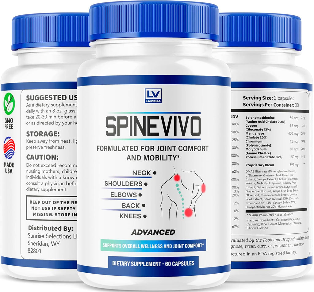 Spine Vivo Plus Cápsulas (2 Pack) – 120 Cápsulas para 2 Meses