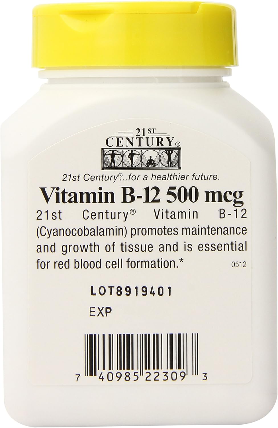 21st Century Vitamina B12 500 mcg, 330 Comprimidos (3 Envases de 110)