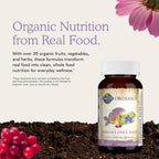 Garden of Life Organics Multivitamínico para Mujeres - Multivitamínico diario con alimentos integrales, hierro, biotina, vegano, orgánico, 60 comprimidos