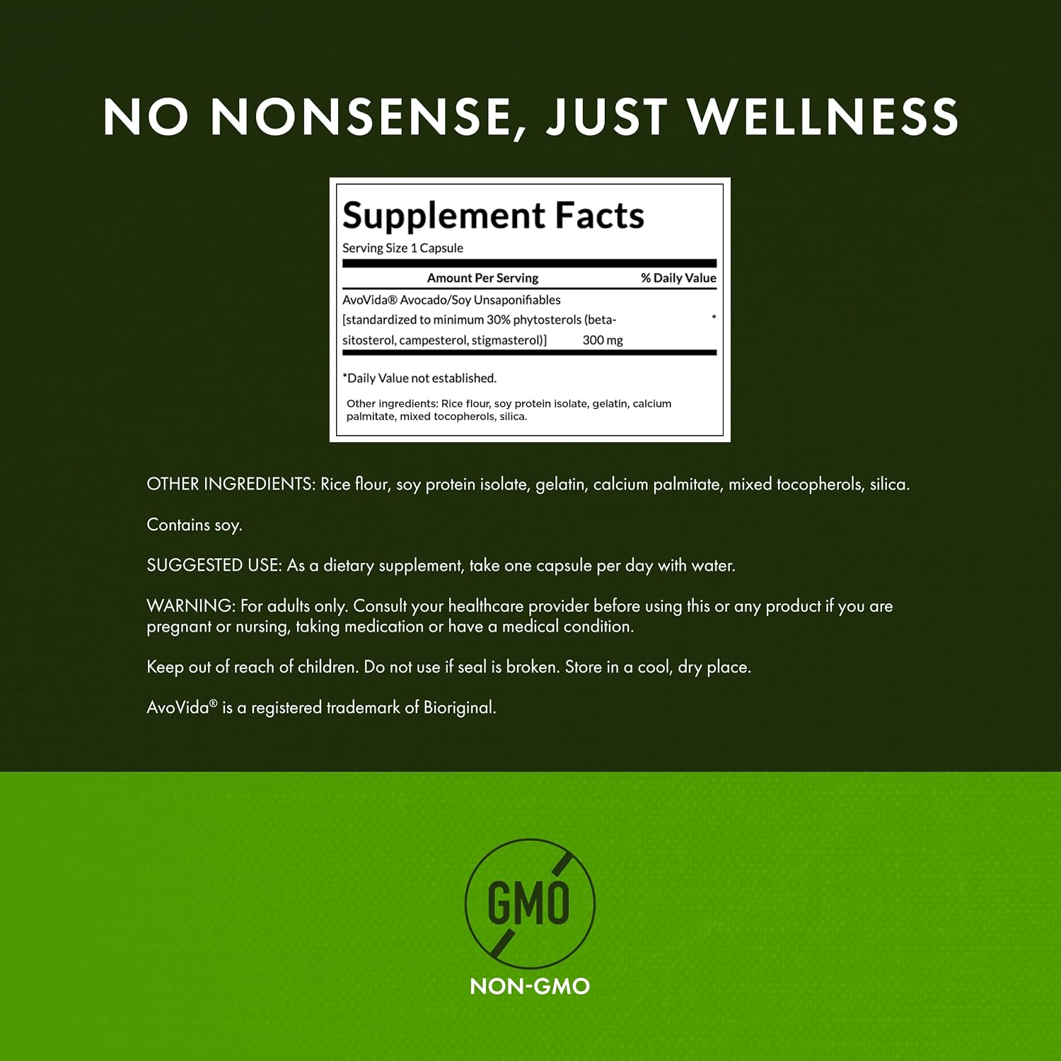 Swanson AvoVida - Insaponificables de Aguacate y Soja para la Salud Articular (60 Cápsulas, 300 mg)